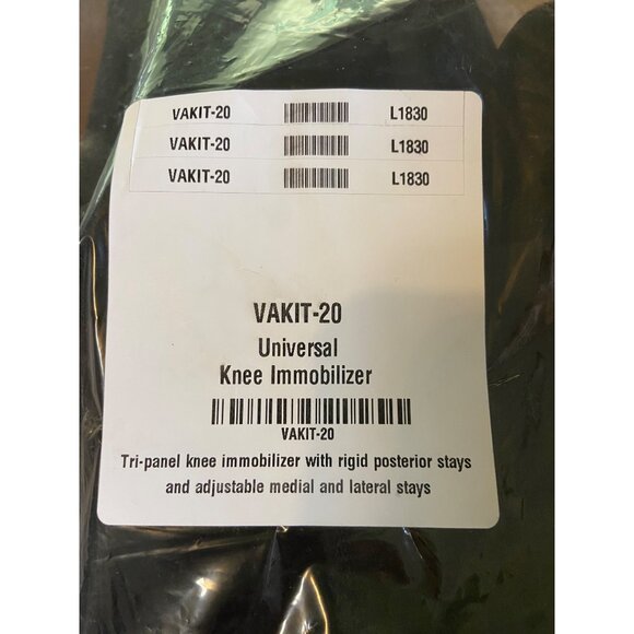 Vaki-T Universal Knee Immobilizer Tri-Panel Design With Adjustable Stays & Strap - Picture 4 of 9